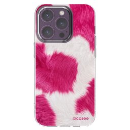 Átlátszó szilikon tok az alábbi mobiltelefonokra Apple iPhone 14 Pro - Pink Moo
