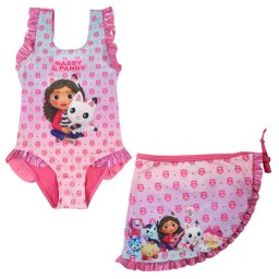 Gabi babaháza Pandy gyerek fürdőruha és sarong szett 7 - 8 év / 122 - 128 cm