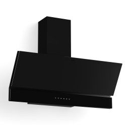 Klarstein Velaire páraelszívó, Elegáns, minimalista, nagy teljesítményű, A++ energiaosztály, 820 m³/h, 90 cm (6110A 90cm (Black))