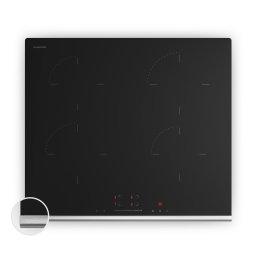 Klarstein Verosteel indukciós főzőlap | Elegáns, minimalista, erőteljes | 4 főzőzóna | 7400 W | 60 cm (GK-IF607224EB)