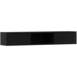 Polc szekrényekkel LANZZI 120 cm, fekete