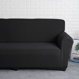 KanapéHuzat (enyhén vízlep., 3 személyes, fekete)