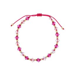 Valódi kristályos arany golyós ametiszt-halvány ametiszt órakísérő karlánc 14k