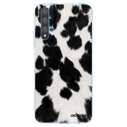 Átlátszó szilikon tok az alábbi mobiltelefonokra Huawei Nova 5T - Black Moo