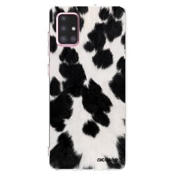 Átlátszó szilikon tok az alábbi mobiltelefonokra Samsung Galaxy A71 A715F - Black Moo