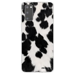 Átlátszó szilikon tok az alábbi mobiltelefonokra Samsung Galaxy S20 G980F - Black Moo
