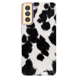 Átlátszó szilikon tok az alábbi mobiltelefonokra Samsung Galaxy S21+ 5G G996F - Black Moo