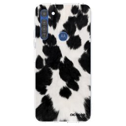 Átlátszó szilikon tok az alábbi mobiltelefonokra Motorola Moto G8 - Black Moo