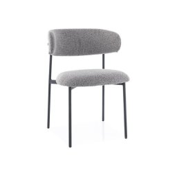 Szürke ELTON étkezőszék fekete lábakkal