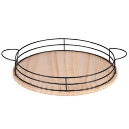 Kerek fa tálca ALPINA Ø35 cm