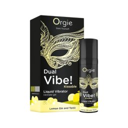 Orgie Dual Vibe - folyékony vibrátor Gin Tonic ízben (15 ml)