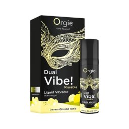 Orgie Dual Vibe - unisex folyékony vibrátor - Gin Tonic (15ml)