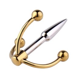 Urethralplay - horgonyos fém dilátor - 4,5 cm (ezüst)