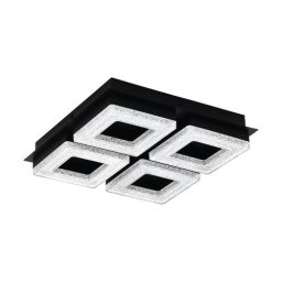 EGLO , 99326 , FRADELO 1 , fali-mennyezeti lámpa , 3000 K , LED , 4X3,5W , IP20 , fekete, átlátszó