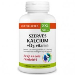 Interherb XXL Szerves Kálcium+D3-vitamin tabletta - 90db