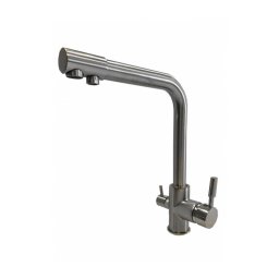 Konyhai csaptelep víztisztítóhoz 3-utas Modern dizájn - hajlított - inox (A-103-STEEL)