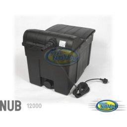 Aqua Nova NUB-12000 + 18 W UV beásható kerti dobozszűrő UV sterilizátorral (30 l | 12000 l-ig | Tömlőátmérő: 20-40 mm be / 70 mm ki)
