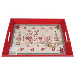 Karácsonyi fa tálca CHRISTMAS - több változat Változat: Candy canelane