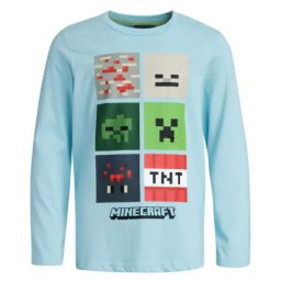 Minecraft póló kék