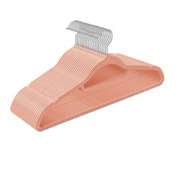 Vállfa rózsaszín velúrral, 20 db