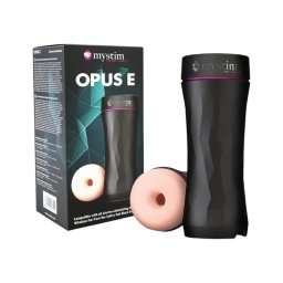 mystim Opus E Donut - elektro maszturbátor férfiaknak (natúr-fekete)