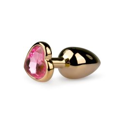 Easytoys Metal No.3 - anál plug - arany-pink (2,5cm)