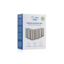 EasyToys Penis Sleeve - péniszmandzsetta szett (szürke, 6 db)