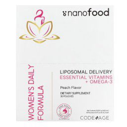 Codeage Nanofood Teen Daily Formula, Liposzómás Multivitamin + Omega-3, 30 tasak