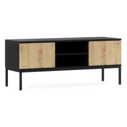 TV állvány LANZZI 120x40 cm, fekete/művész tölgy