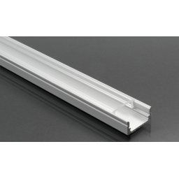LED Profiles ALP-002 - Aluminium U profil ezüst, LED szalaghoz, átlátszó burával