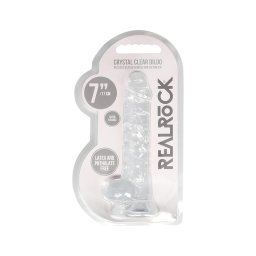 RealRock - átlátszó élethű dildó (átlátszó, 17 cm)