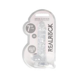 REALROCK - átlátszó élethű dildó - átlátszó (17cm)