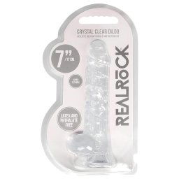 RealRock - átlátszó élethű dildó - átlátszó (17cm)