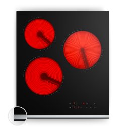 Klarstein Verosteel üvegkerámia főzőlap | 3 zóna | Minimalista, erőteljes | 5000 W | 45 cm (GK-CT455001E)
