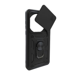 Defender szilikon telefonvédő (ütésállóság, tartógyűrű, kameravédő) FEKETE OnePlus 13 5G