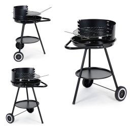 Görgős kerti grill állítható rácsmagassággal