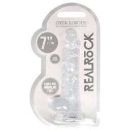 RealRock - átlátszó élethű dildó - átlátszó (17cm)