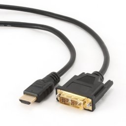 HDMI / DVI-D (18+1) kábel 1.8m fekete Gembird (CC-HDMI-DVI-6)