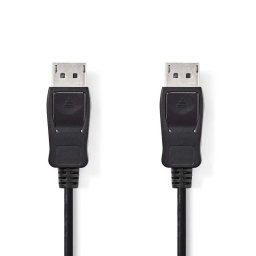 Nedis CCGB37010BK20 - DisplayPort 1.2 kábel | DisplayPort dugó - DisplayPort dugó | 2 m | Fekete | Fekete