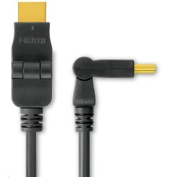 PREMIUMCORD kábel HDMI A - HDMI A M/M 2m, forgatható aranyozott csatlakozókkal