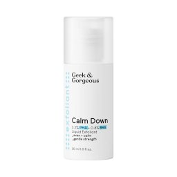 Geek & Gorgeous Calm Down 3,2% PHA + 0,8% BHA gyengéd hámlasztó folyadék 30ml