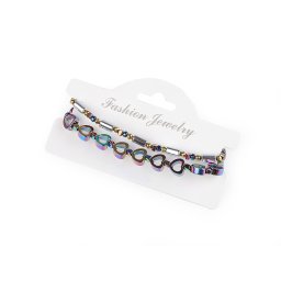 Hematit rugalmas karkötő készlet 2 darab