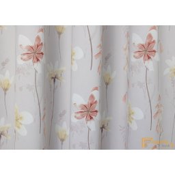 (3 szín) GOUDA virágos dim out függöny cappuccino színű virágokkal