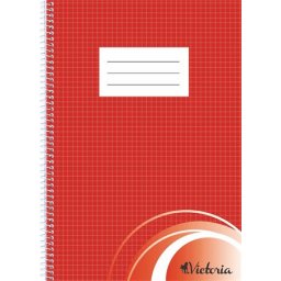 VICTORIA PAPER Spirálfüzet, A4, kockás, 70 lap, VICTORIA PAPER