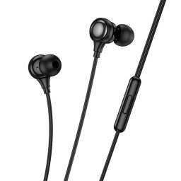 Hoco M116 vezetékes fülhallgató mikrofonnal 3.5mm jack csatlakozóval - fekete