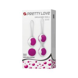 Pretty Love Orgasmic - variálható gésagolyó szett (fehér-lila)