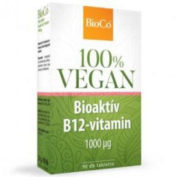 BioCo 100% VEGAN Bioaktív B12-vitamin 1000mg tabletta - 90db