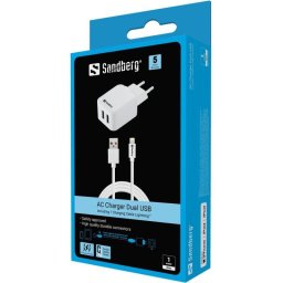Sandberg AC töltő EU Lightning 2.4A