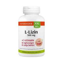 Interherb XXL L-Lizin 500 mg + C-vitamin kapszula 90x