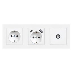 Nova dugalj, USB, TV csatlakozóval fehér kerettel